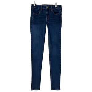 American Eagle Skinny Ankle Jeggings Dark Wash Mid Rise Women's Size 4 Long